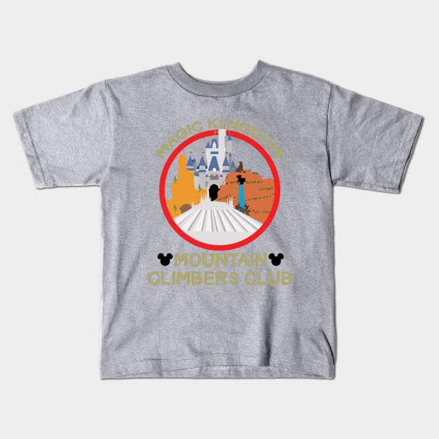 Magic Kingdom Mountain Climbers Club Kids T-Shirt by DisTee